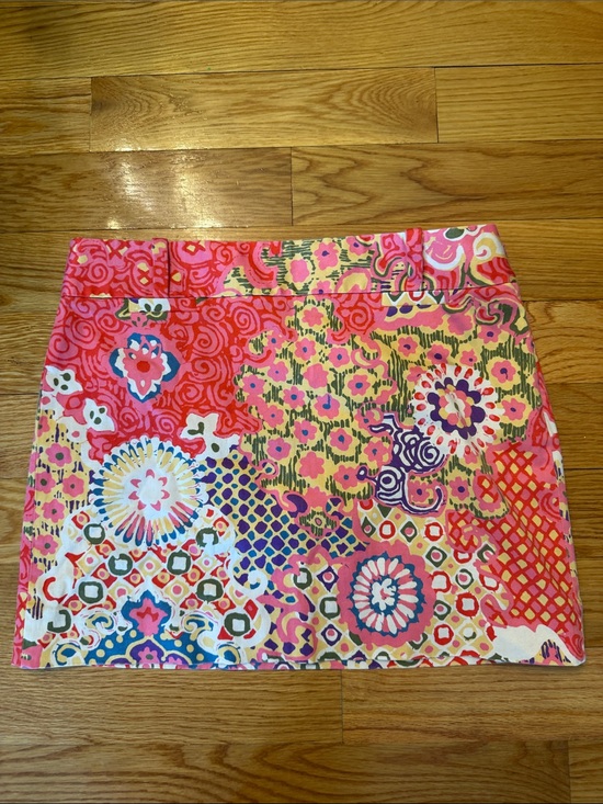 J. Crew Dresses & Skirts - J. Crew vintage Y2K Pink Multi Floral-Print Mini Skirt size 10 purple green